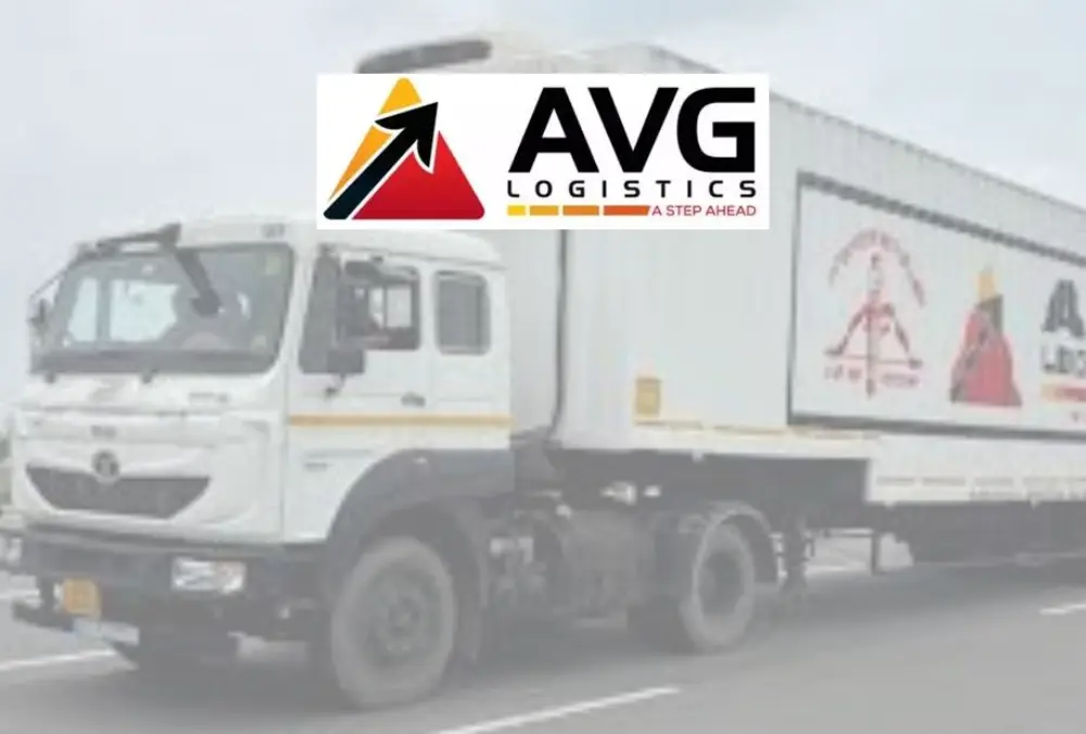 AVG Logistics delivery truck on highway