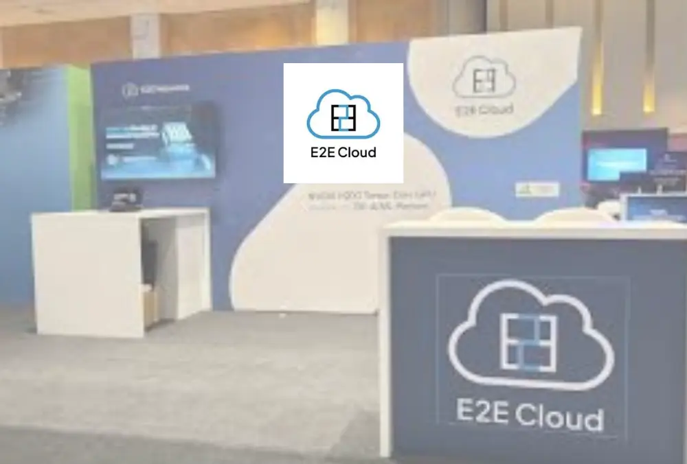 E2E Cloud exhibition booth