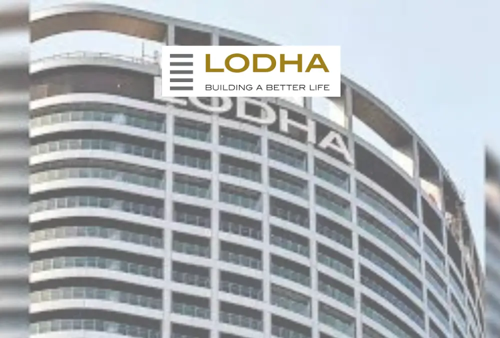 Lodha corporate building exterior with brand logo signage