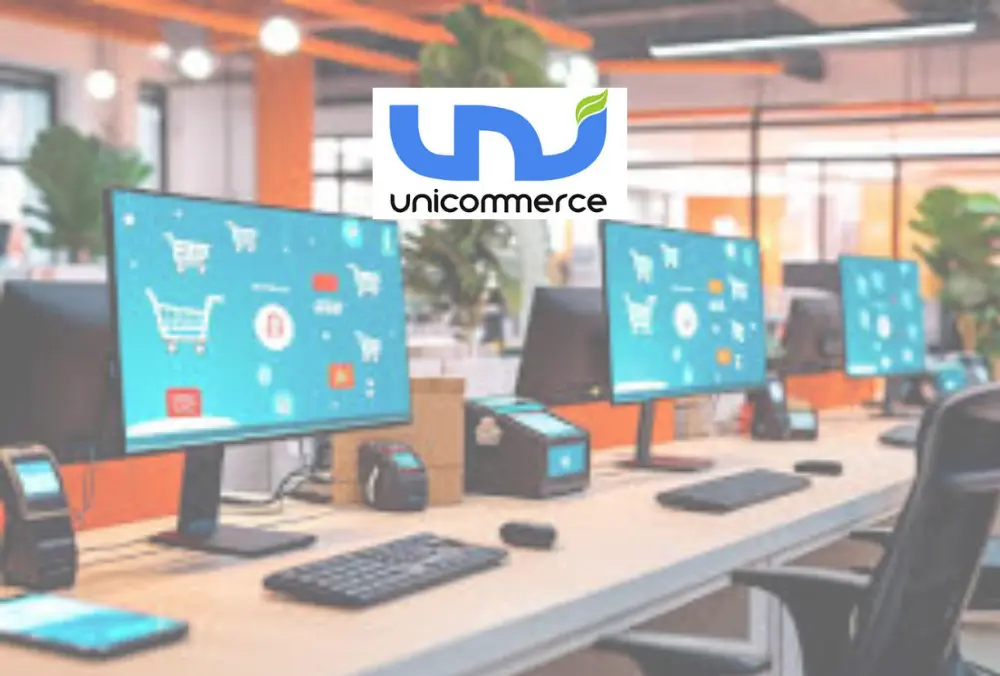 Unicommerce ecommerce technology workspace with computer systems