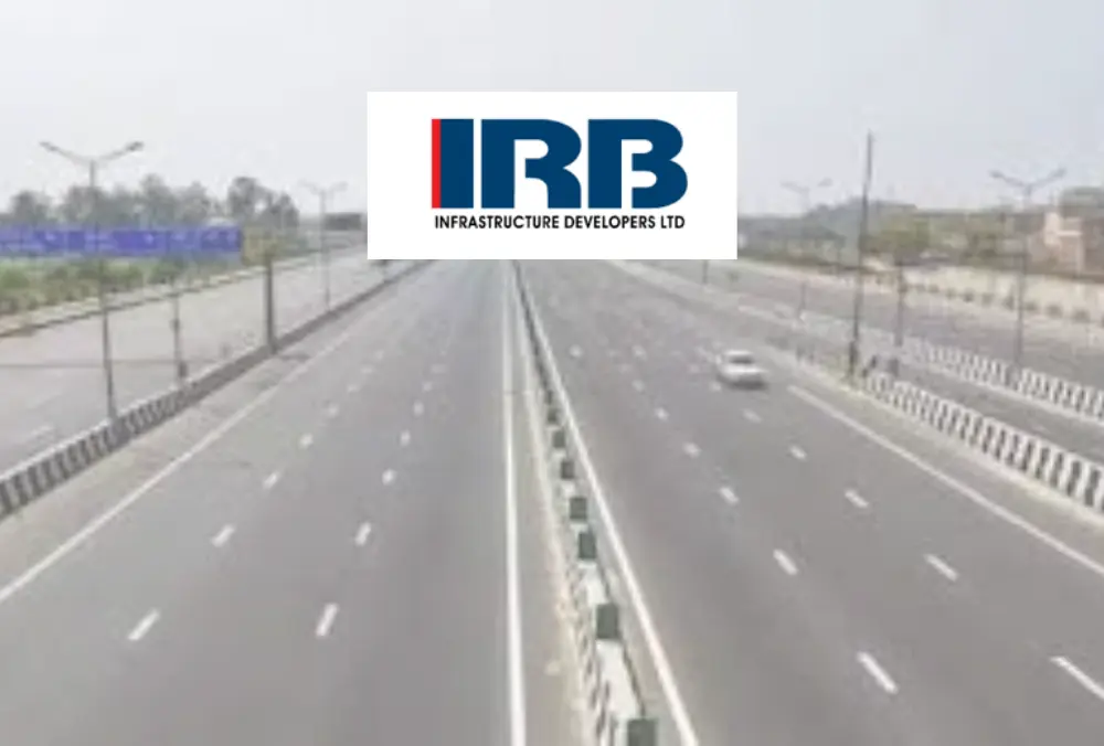 IRB Infrastructure Developers logo over multi-lane highway