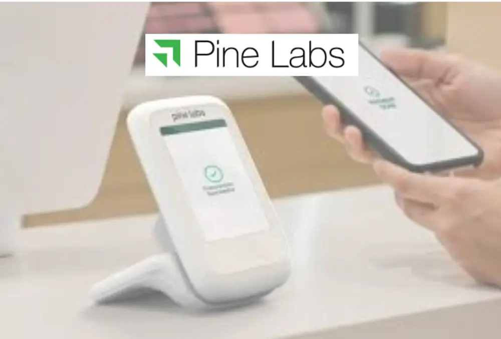 Pine Labs contactless payment device with mobile scan