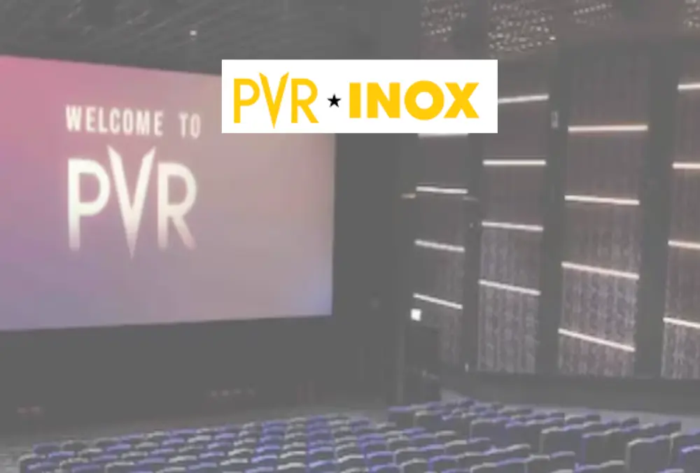 PVR INOX cinema hall interior with large movie screen