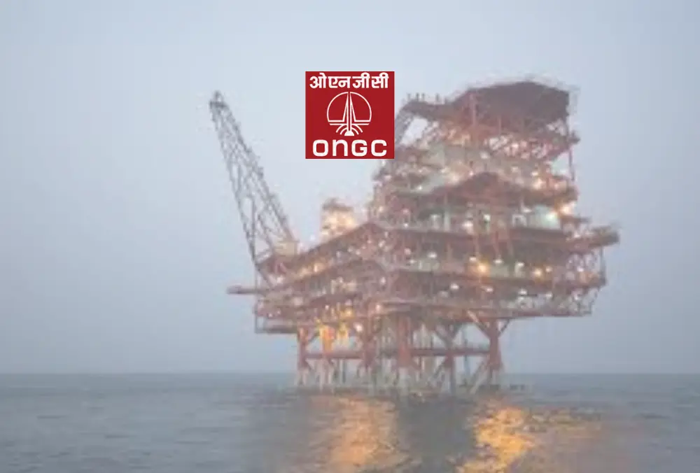 ONGC offshore oil platform operating in the Arabian Sea
