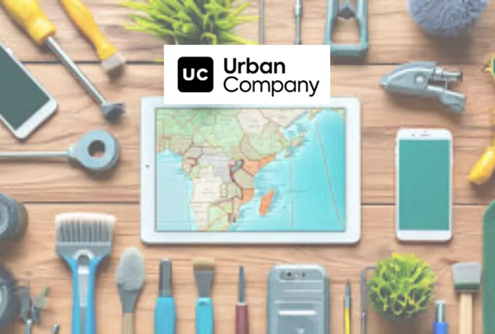 Urban Company home services planning tools on workspace