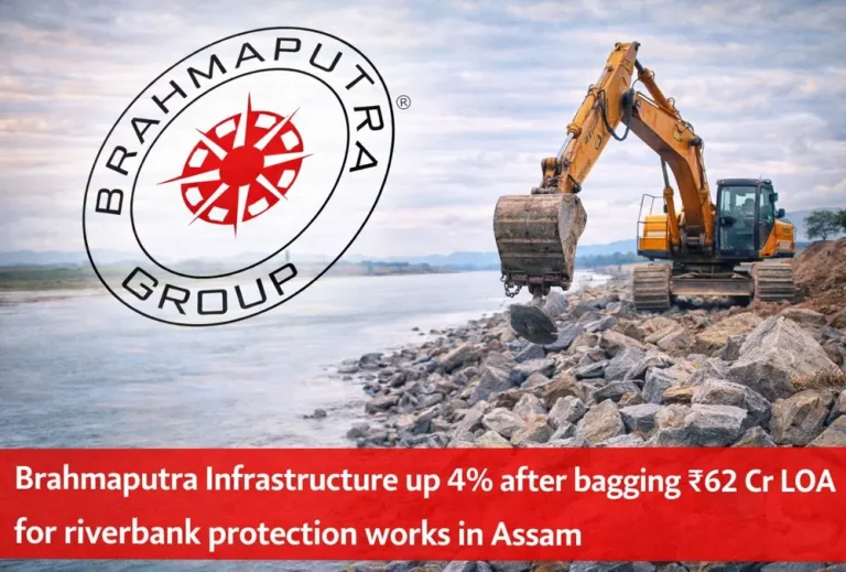 Brahmaputra Infrastructure up 4% after bagging ₹62 Cr LOA for riverbank protection works in Assam