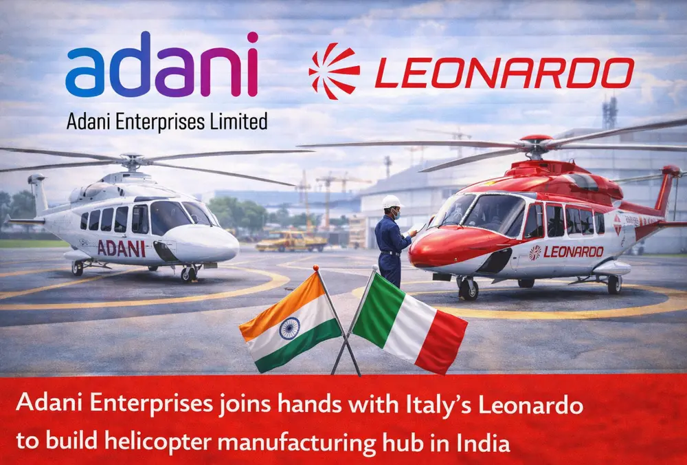 Adani Enterprises partners Leonardo for helicopter hub in India