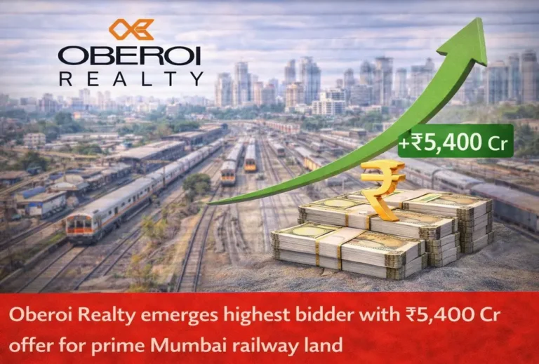 Oberoi Realty emerges highest bidder with ₹5,400 Cr offer for prime Mumbai railway land