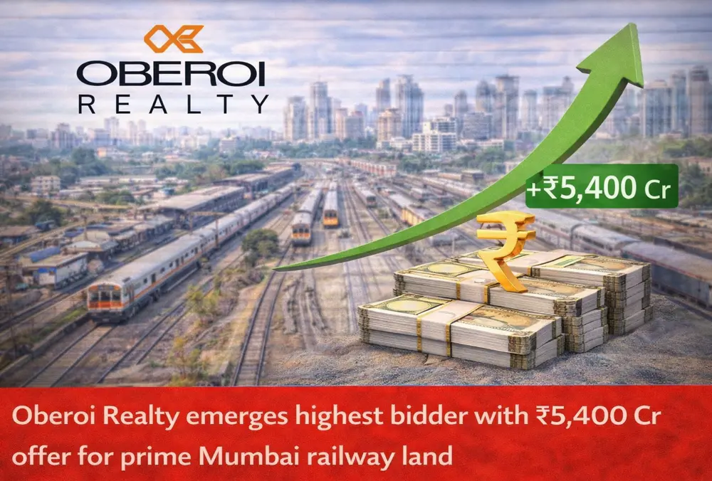 Oberoi Realty bids ₹5,400 crore for prime Mumbai railway land