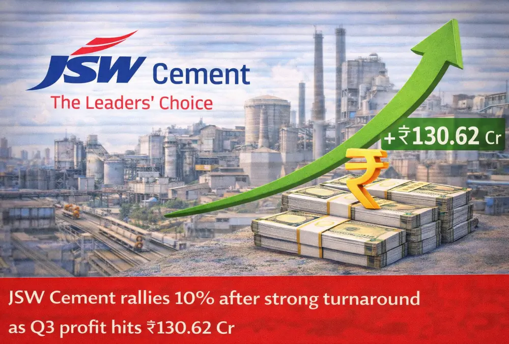 JSW Cement shares jump 10% as Q3 profit hits ₹130.62 crore