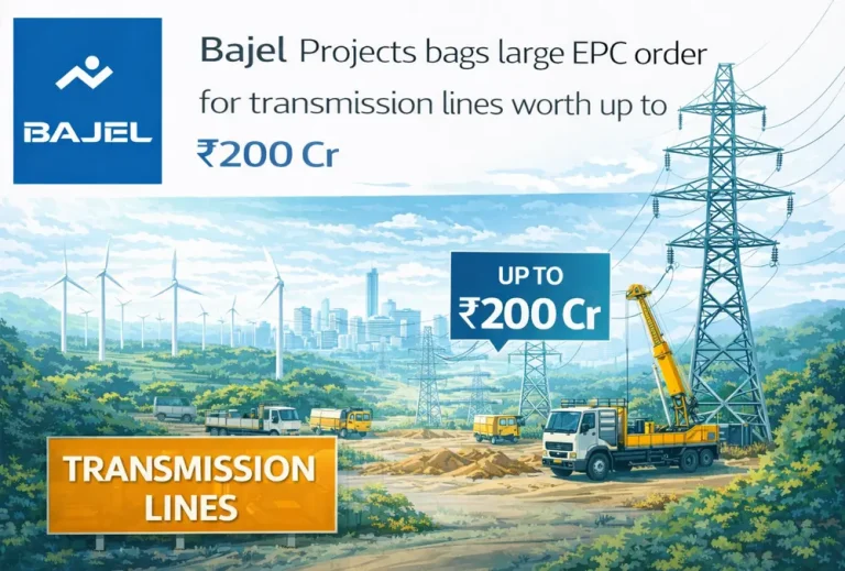 Bajel Projects bags large EPC order for transmission lines worth up to ₹200 Cr