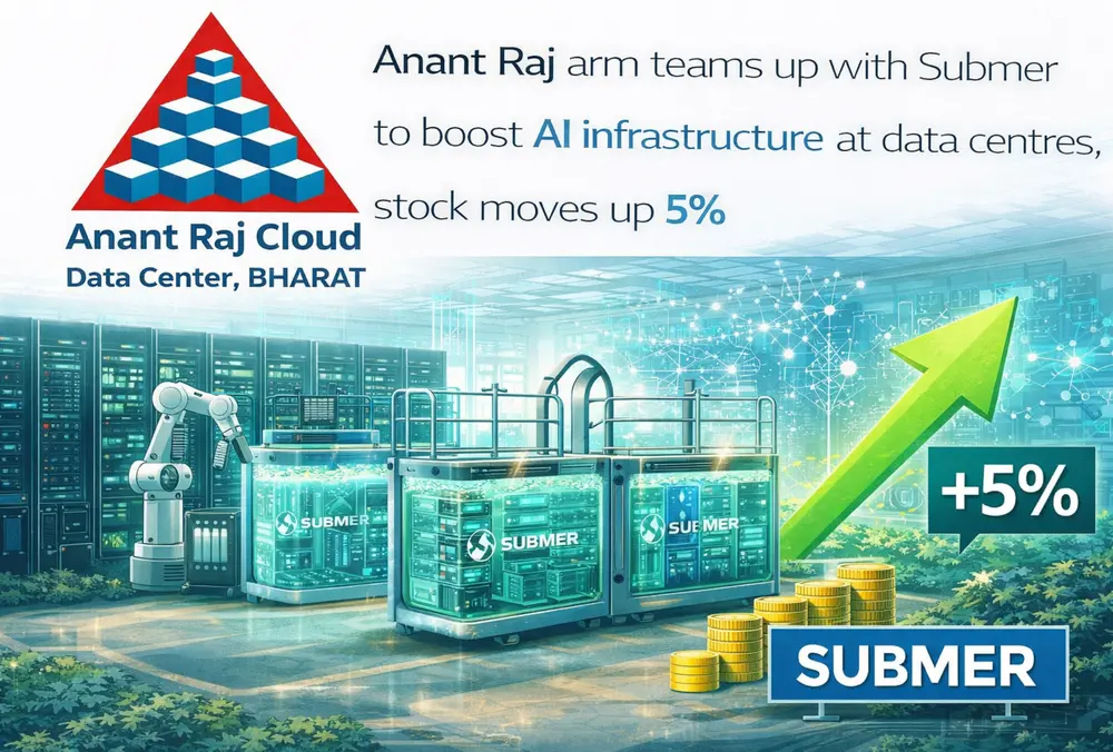 Anant Raj partners Submer for AI data centres, stock up 5%