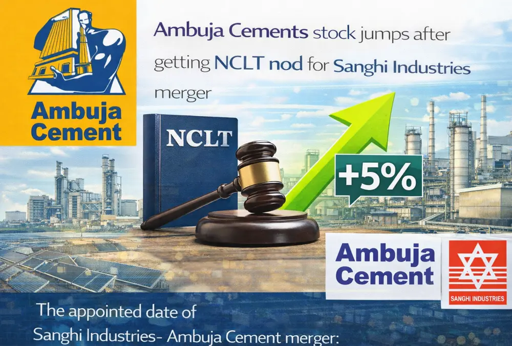 Ambuja Cements rises after NCLT approval for Sanghi merger