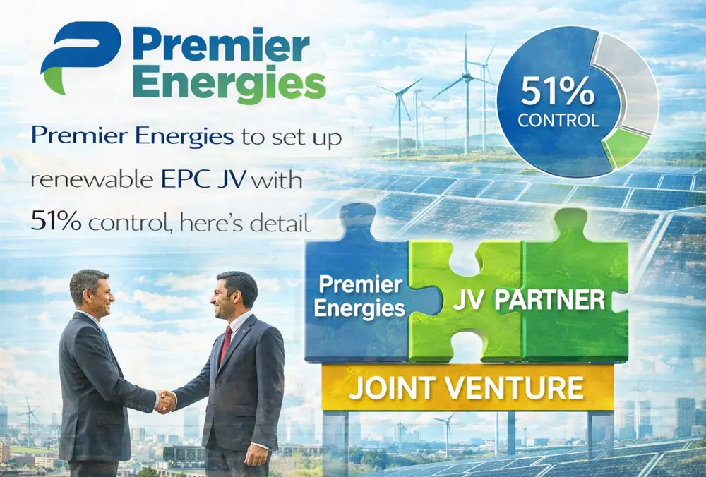 Premier Energies forms EPC JV with 51% control
