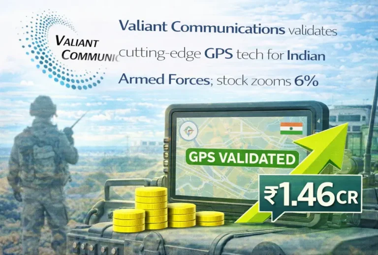 Valiant Communications validates cutting-edge GPS tech for Indian Armed Forces; stock zooms 6%