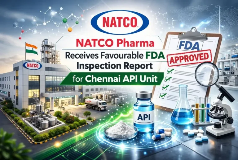 NATCO Pharma receives favourable FDA inspection report for Chennai API unit