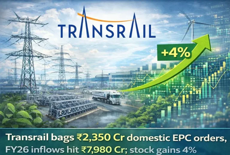 Transrail bags ₹2,350 Cr domestic EPC orders, FY26 inflows hit ₹7,980 Cr; stock gains 4%