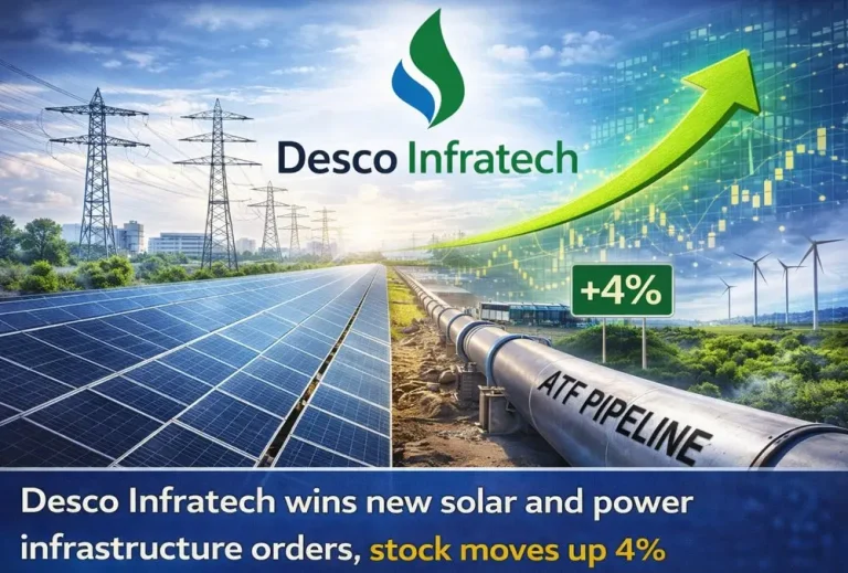Desco Infratech wins new solar and power infrastructure orders, stock moves up 4%