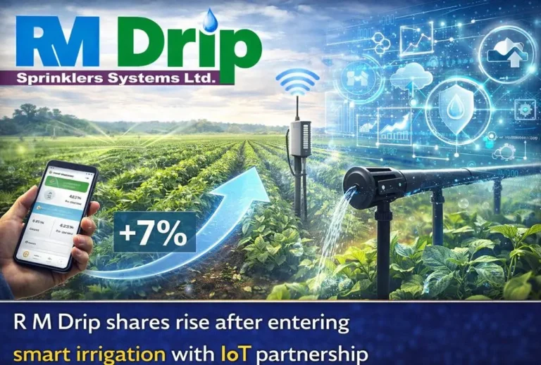 R M Drip shares rise after entering smart irrigation with IoT partnership