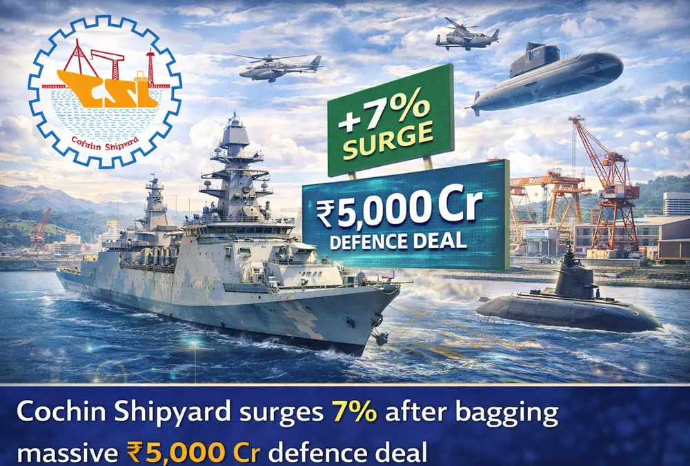 Cochin Shipyard shares jump 7% on ₹5,000 Cr defence deal