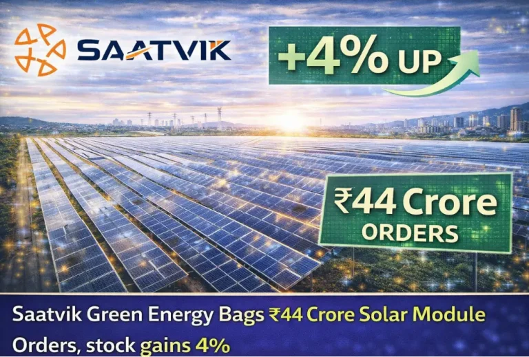 Saatvik Green Energy Bags ₹44 Crore Solar Module Orders, stock gains 4%