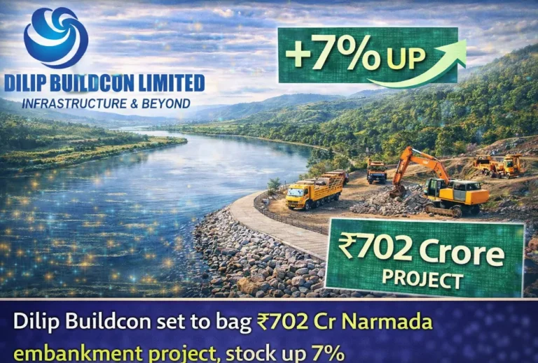 Dilip Buildcon set to bag ₹702 Cr Narmada embankment project, stock up 7%