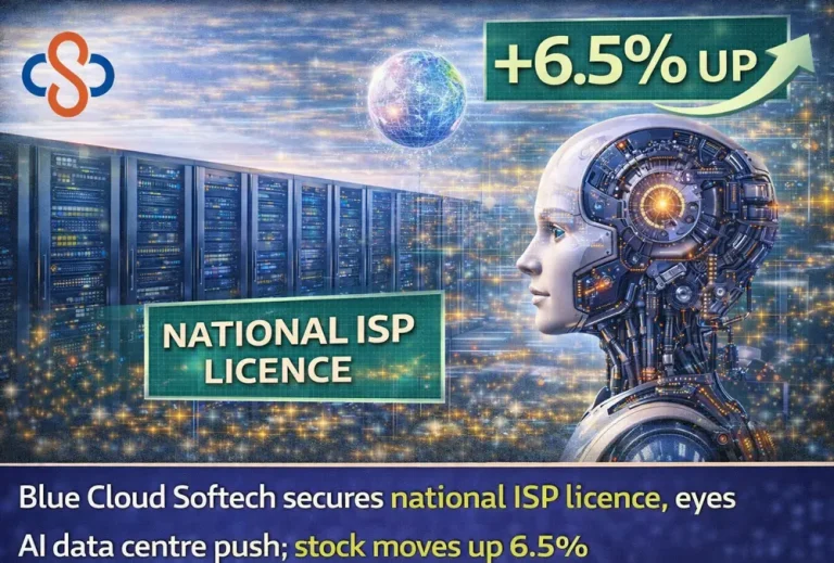 Blue Cloud Softech secures national ISP licence, eyes AI data centre push; stock moves up 6.5%