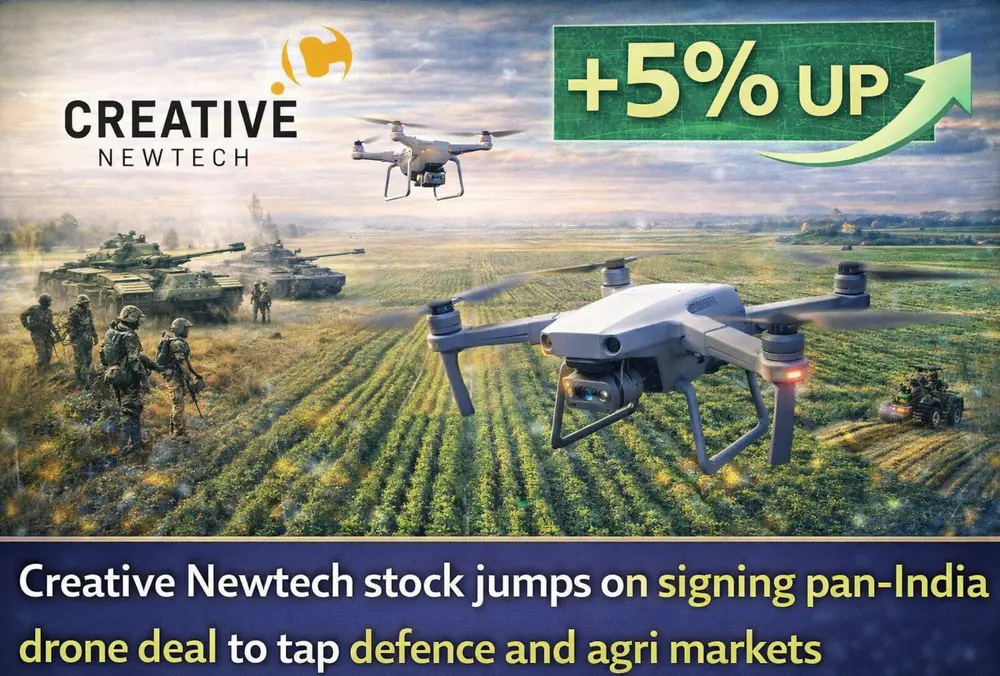Creative Newtech up 5% after pan-India drone deal
