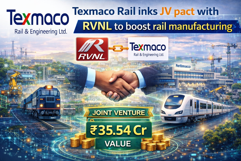 Texmaco Rail inks JV pact with RVNL to boost rail manufacturing