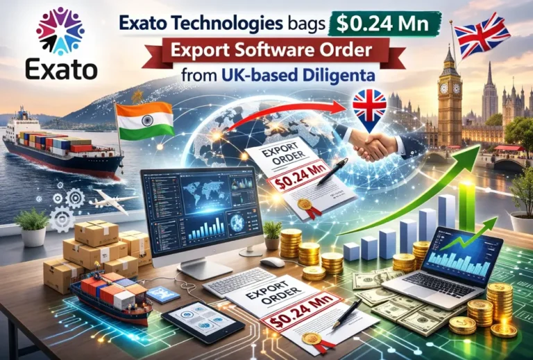 Exato Technologies bags $0.24 Mn export software order from UK-based Diligenta