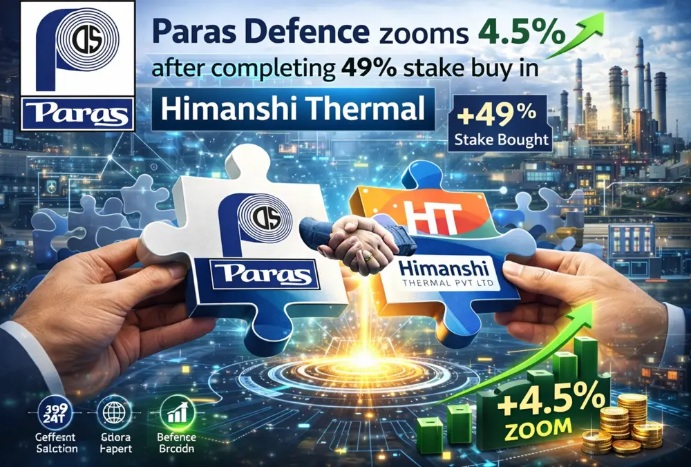 Paras Defence shares rise after 49% stake buy in Himanshi