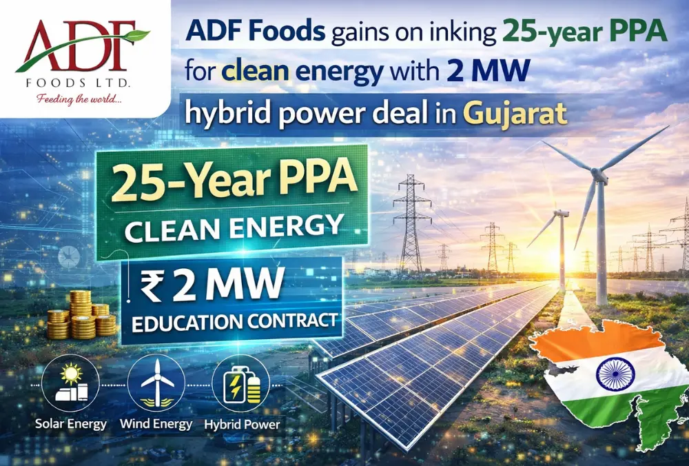 ADF Foods signs 25-year PPA for 2 MW clean energy