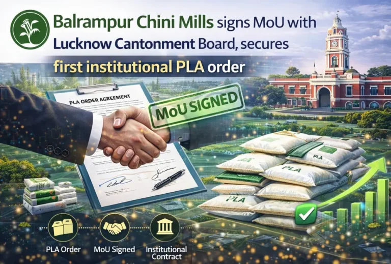Balrampur Chini Mills signs MoU with Lucknow Cantonment Board, secures first institutional PLA order