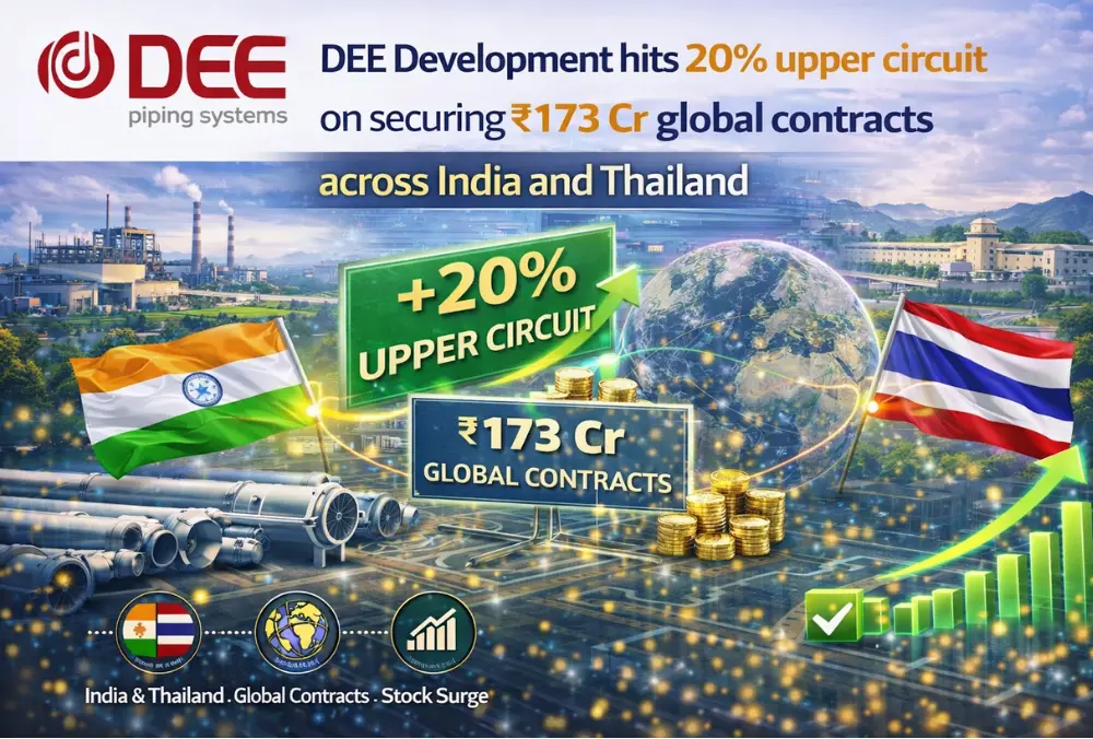 DEE Development 20% upper circuit on ₹173Cr deals
