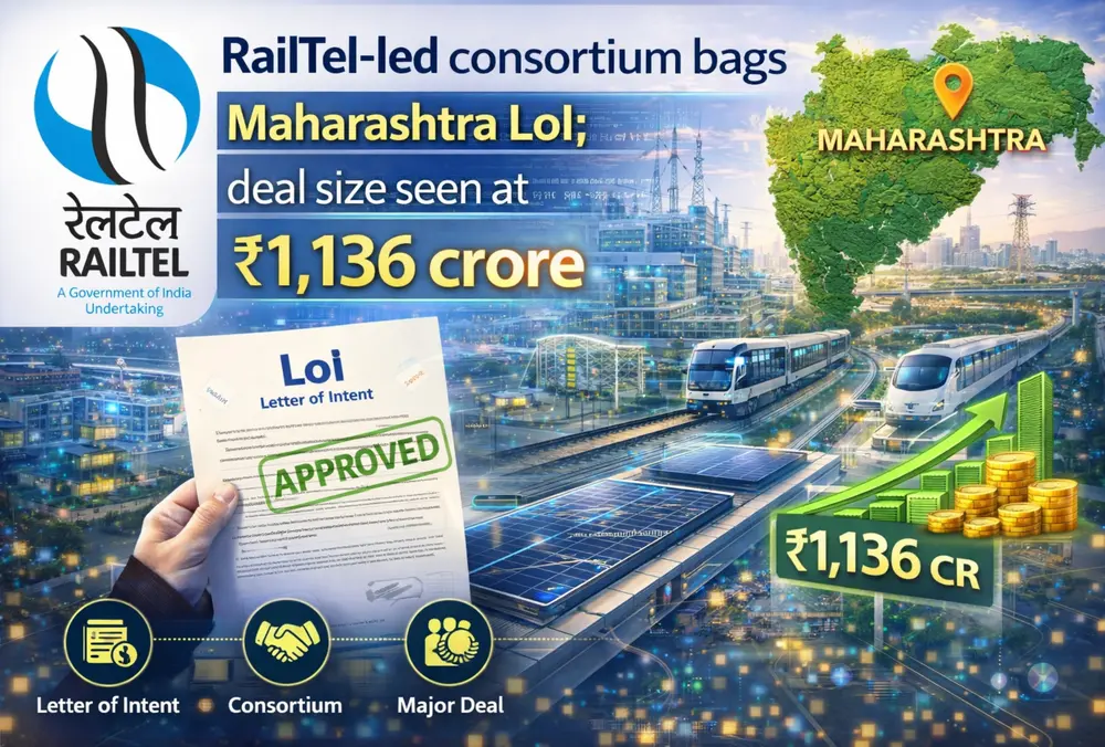 RailTel-led consortium bags Maharashtra LoI worth ₹1,136 crore