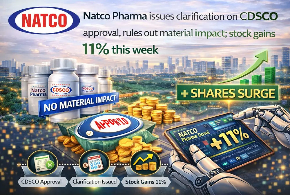 Natco Pharma CDSCO clarification; stock up 11%