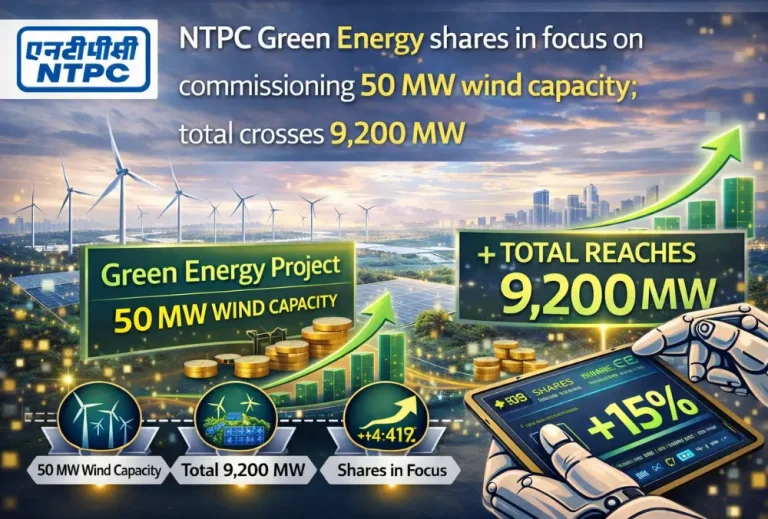 NTPC Green Energy shares in focus on commissioning 50 MW wind capacity; total crosses 9,200 MW