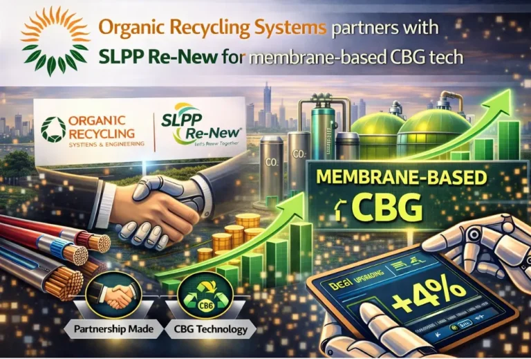 Organic Recycling Systems partners with SLPP Re-New for membrane-based CBG tech