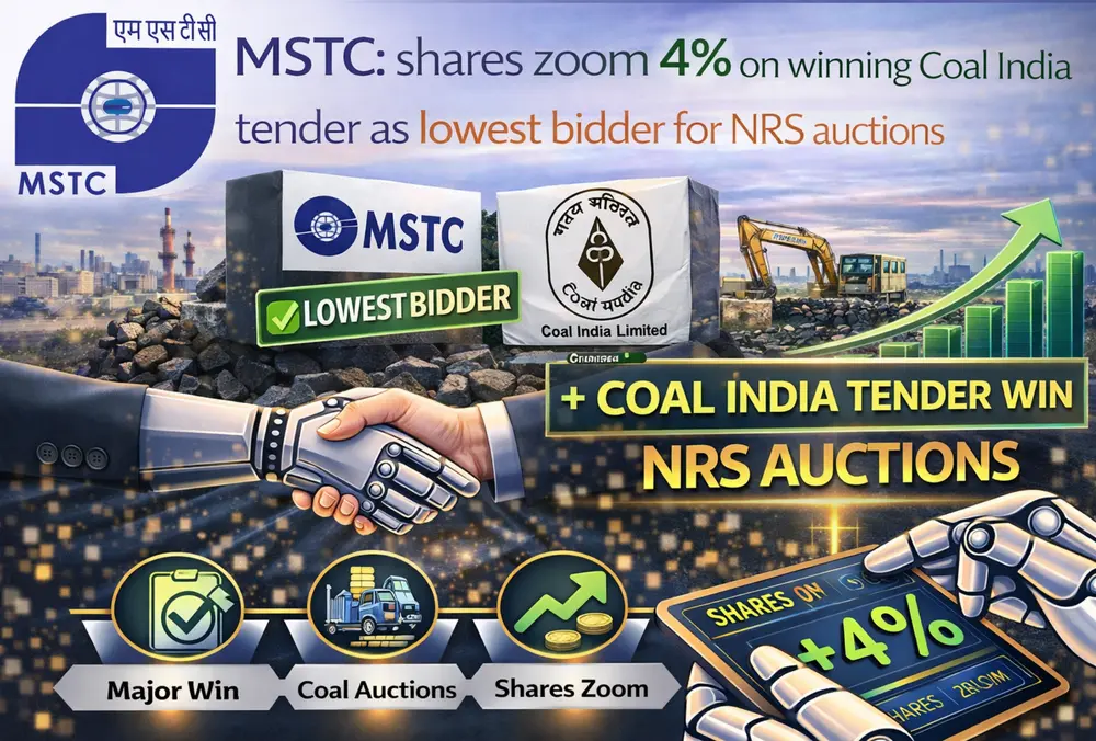 MSTC shares rise 4% after Coal India NRS auction win