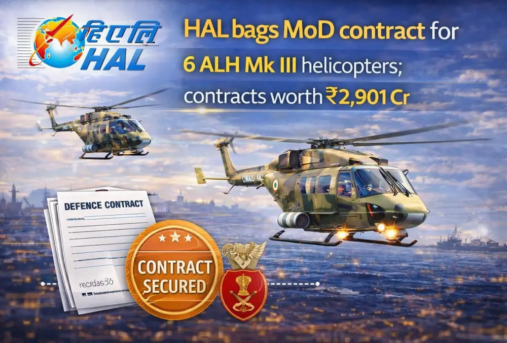 HAL wins ₹2,901 Cr contract for 6 ALH Mk III helicopters