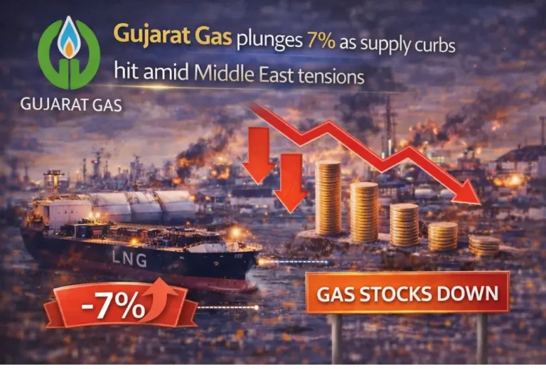 Gujarat Gas plunges 7% as supply curbs hit amid Middle East tensions