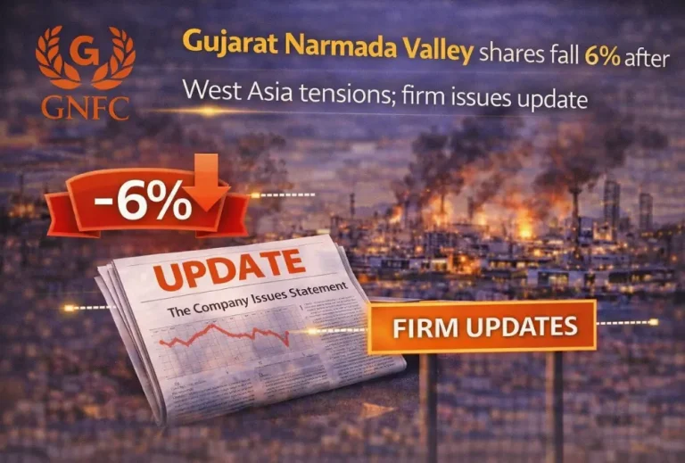 Gujarat Narmada Valley shares fall 6% after West Asia tensions; firm issues update