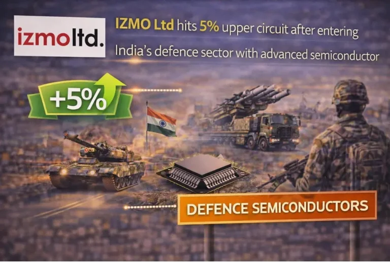 IZMO Ltd hits 5% upper circuit after entering India’s defence sector with advanced semiconductor packaging