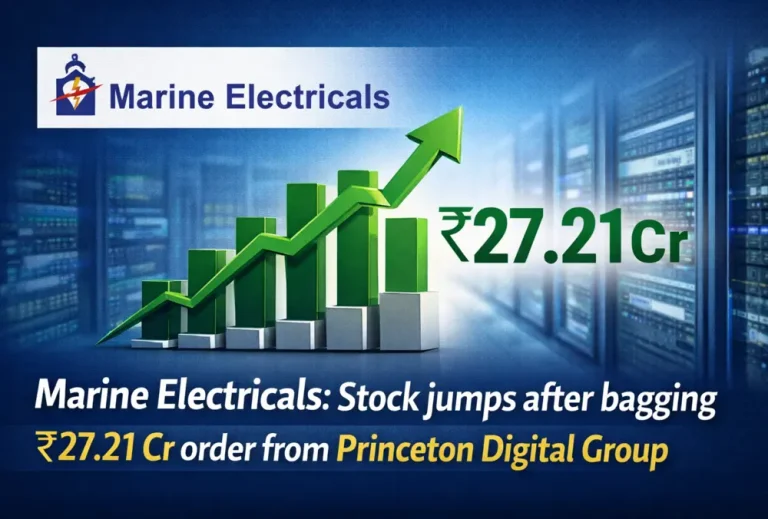 Marine Electricals: Stock jumps after bagging ₹27.21 Cr order from Princeton Digital Group