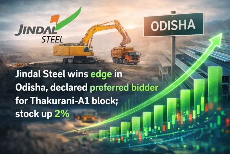 Jindal Steel wins edge in Odisha, declared preferred bidder for Thakurani-A1 block; stock up 2%