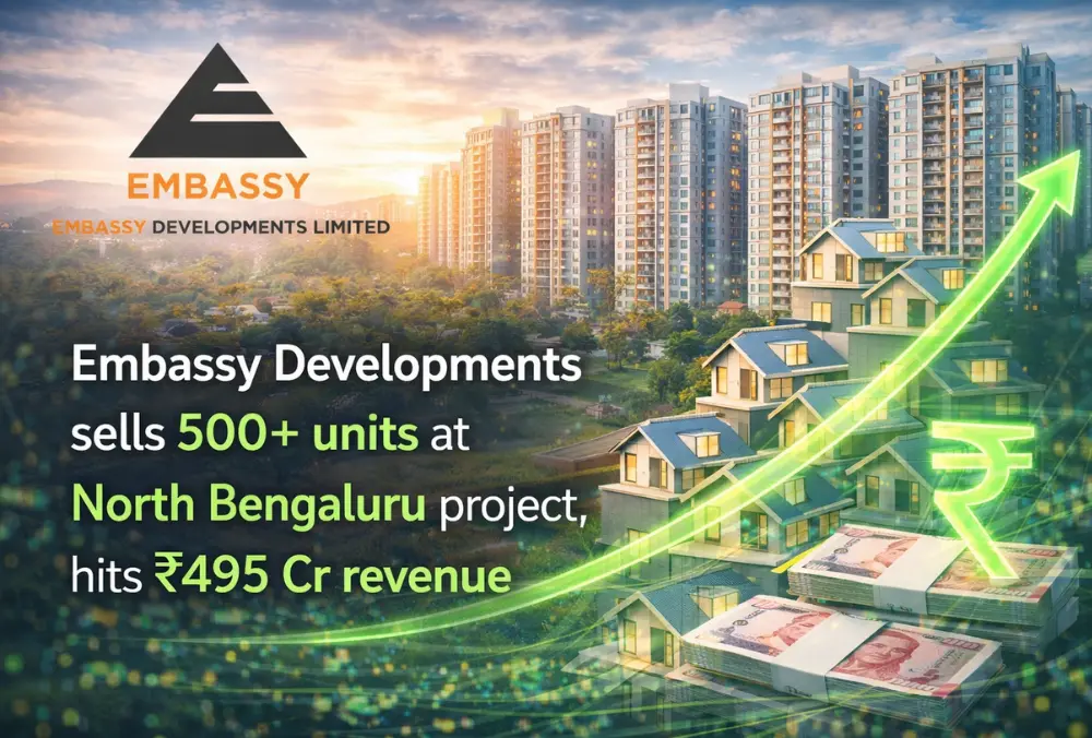 Embassy sells 500+ units in Bengaluru, hits ₹495 Cr