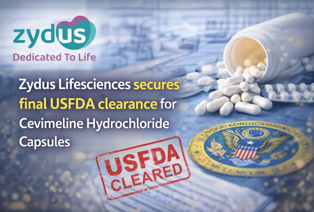 Zydus gets USFDA approval for Cevimeline Hydrochloride capsules