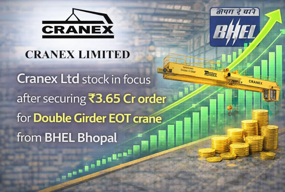 Cranex Ltd secures ₹3.65 crore EOT crane order from BHEL Bhopal