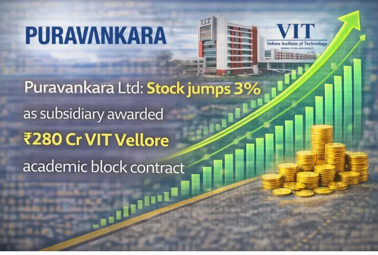 Puravankara Ltd: Stock jumps 3% as subsidiary awarded ₹280 Cr VIT Vellore academic block contract