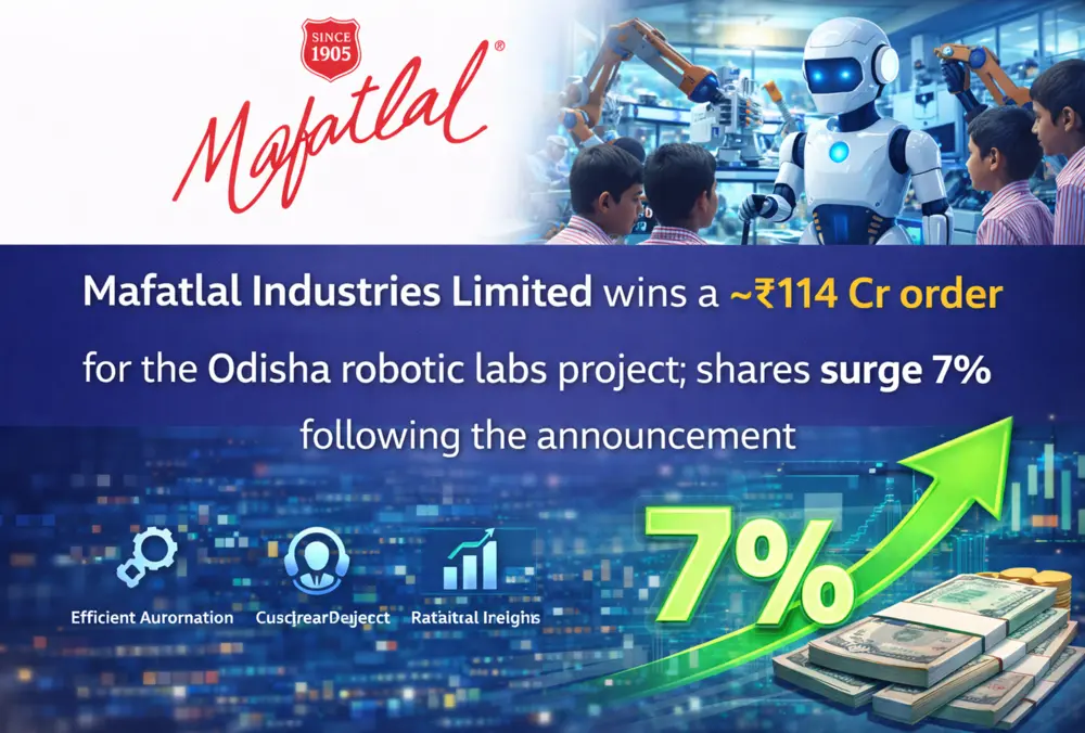 Mafatlal wins Odisha robotic labs order, shares up 7%
